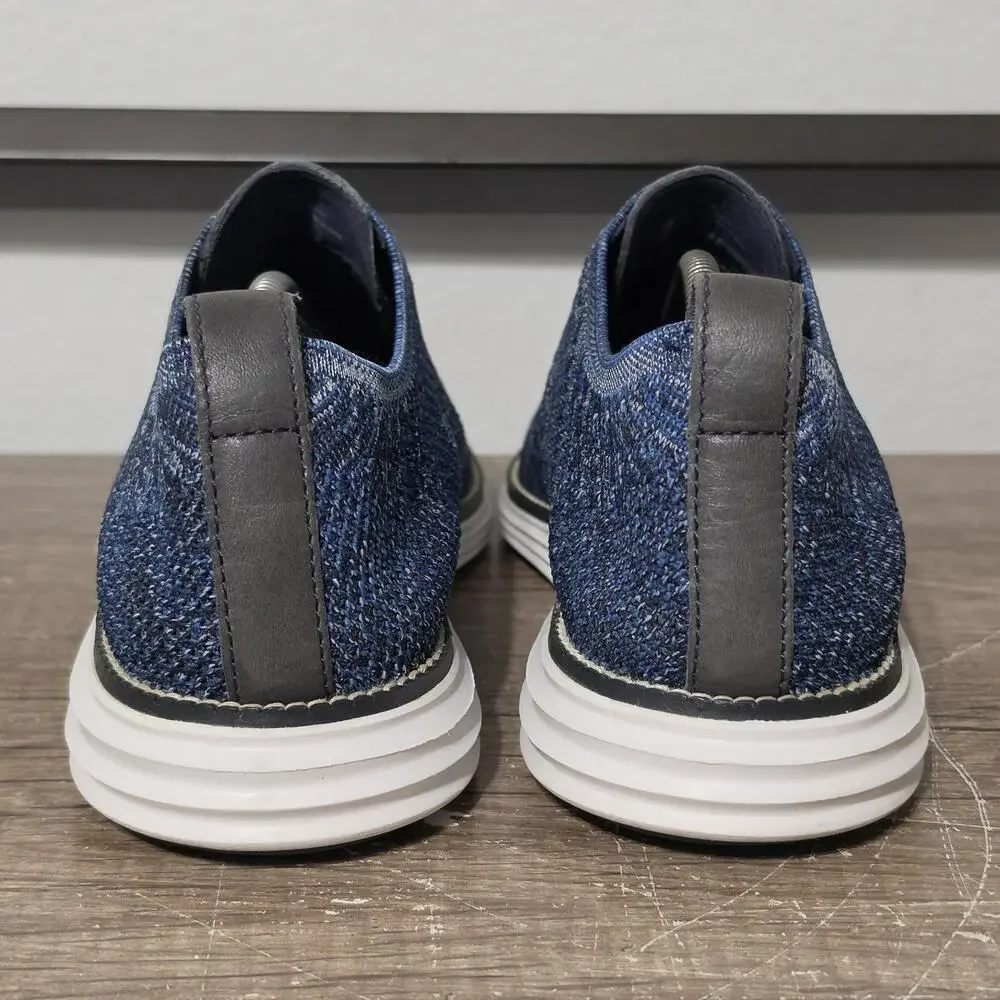 Cole Haan 2.Zerogrand Stitchlite Men's Wingtip Knit Oxford Shoes Size 11 Blue
